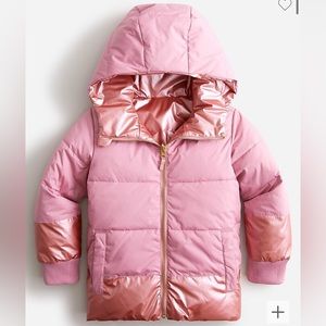 NEW Crewcuts Girls' reversible metallic puffer jacket with PrimaLoft®!!!
